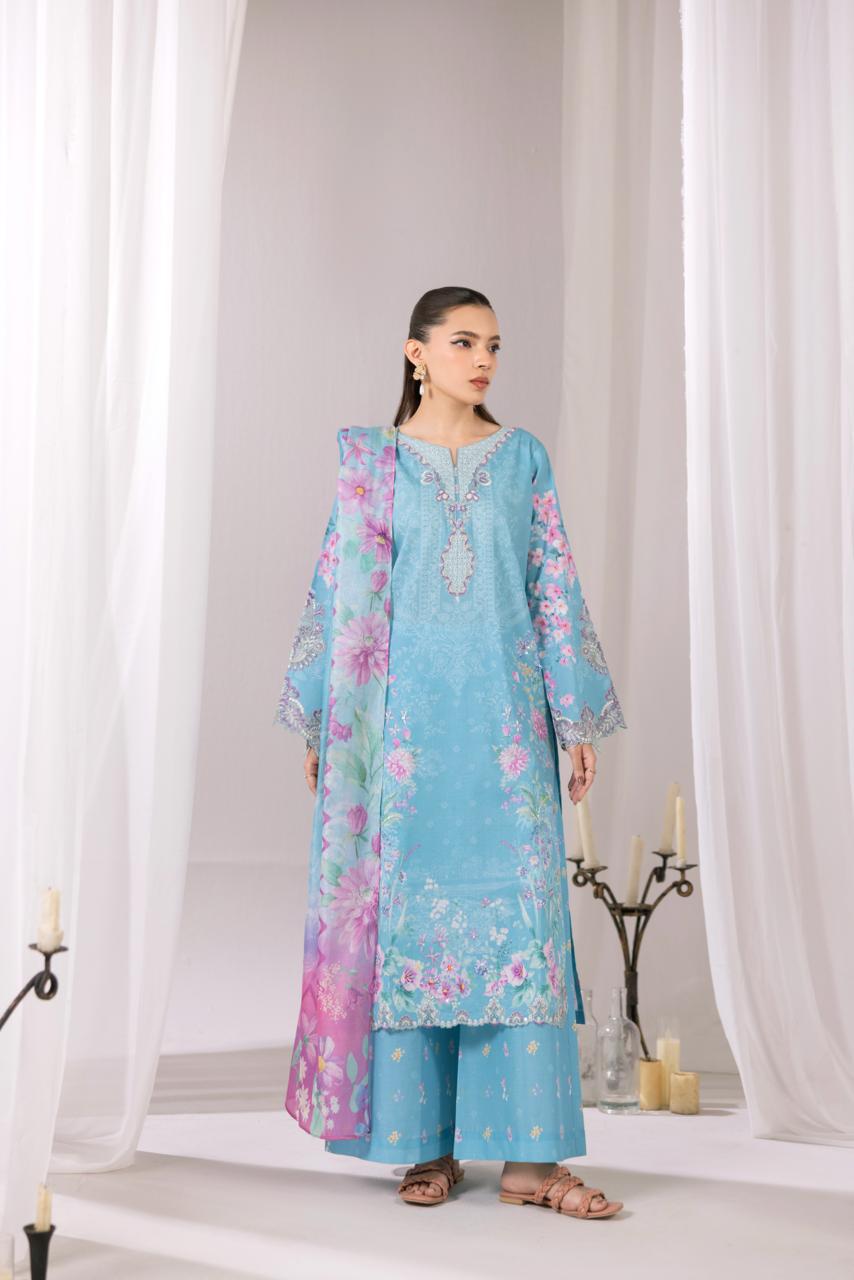Hania – Aqua Blossom Elegance