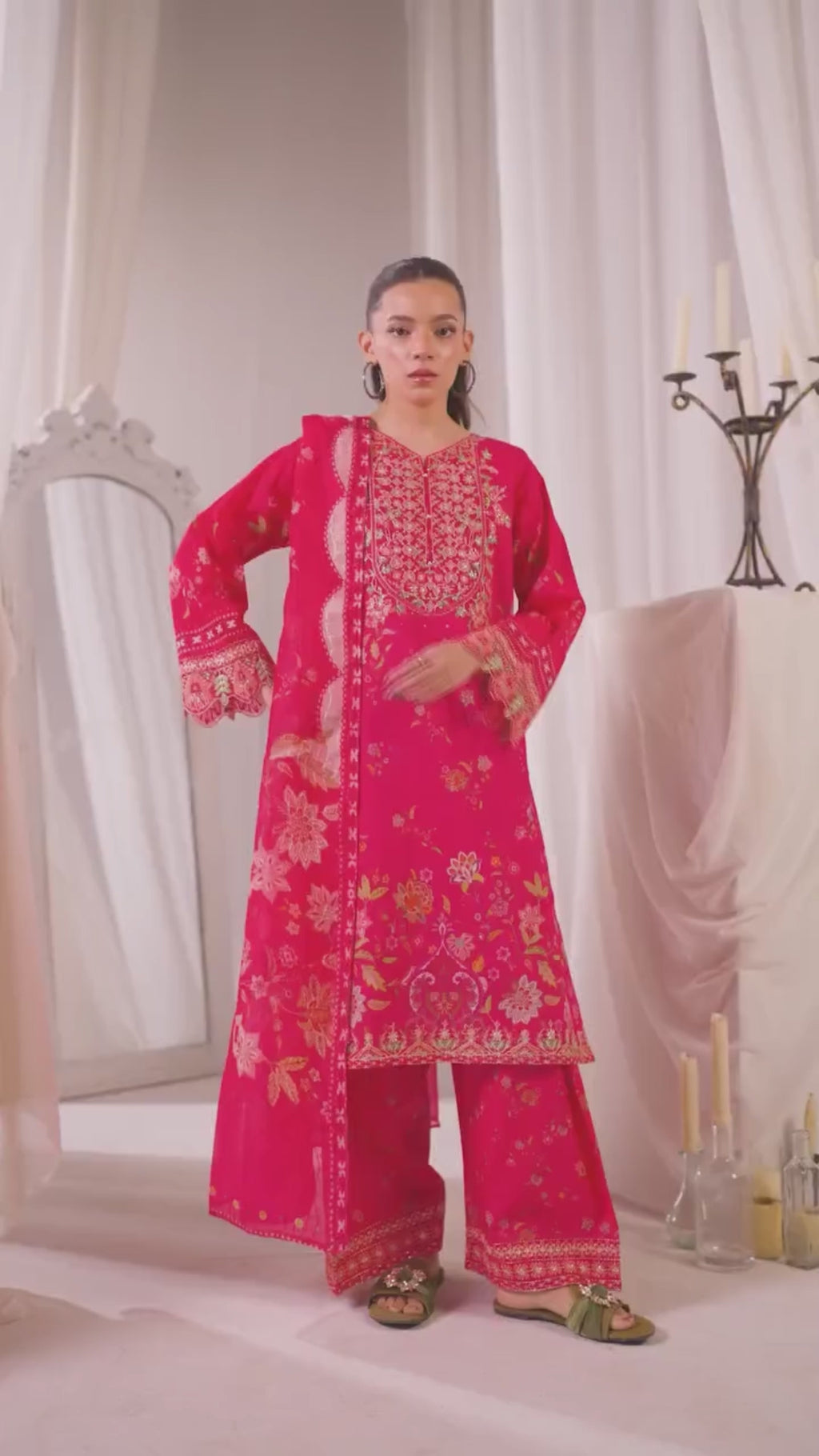 Rania – Crimson Bloom Elegance